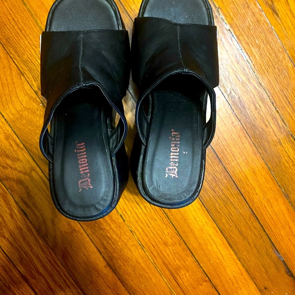 Demonia goth studded platform wedges size 9 - Picture 7 of 8